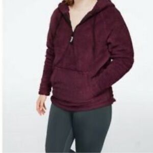 PINK Victoria's Secret Purple Teddy Pull Over Hoodie